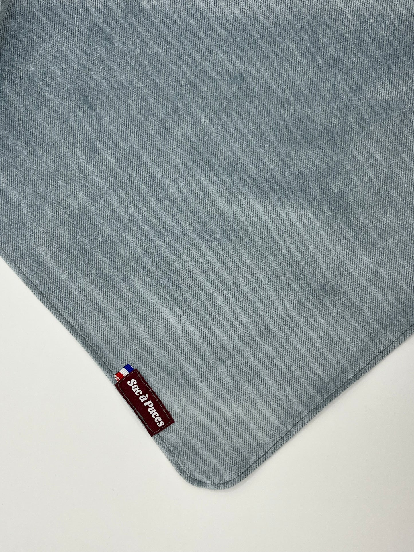 Bandana Petit Velours – Bleu Flocon